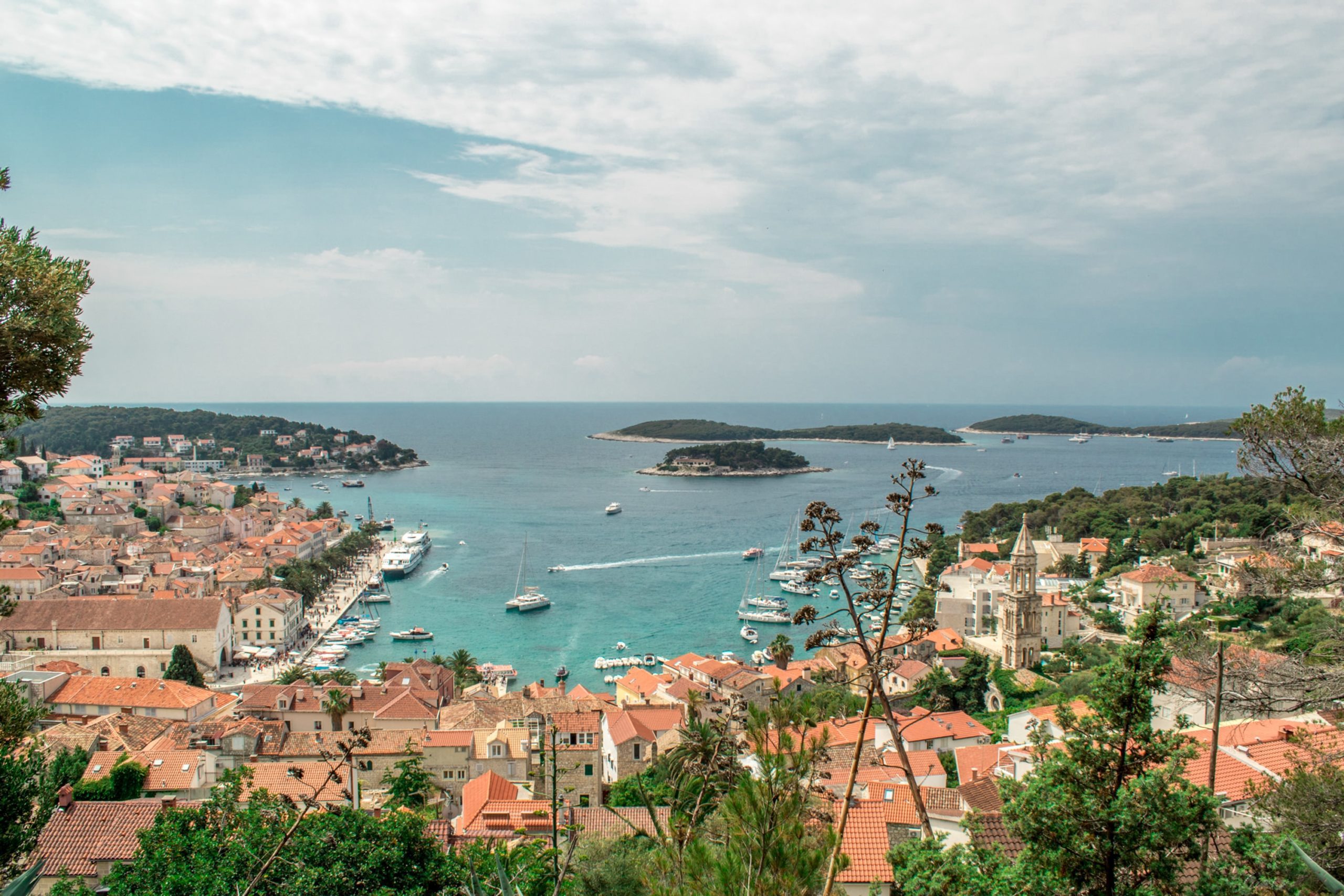 Looking down over Hvar