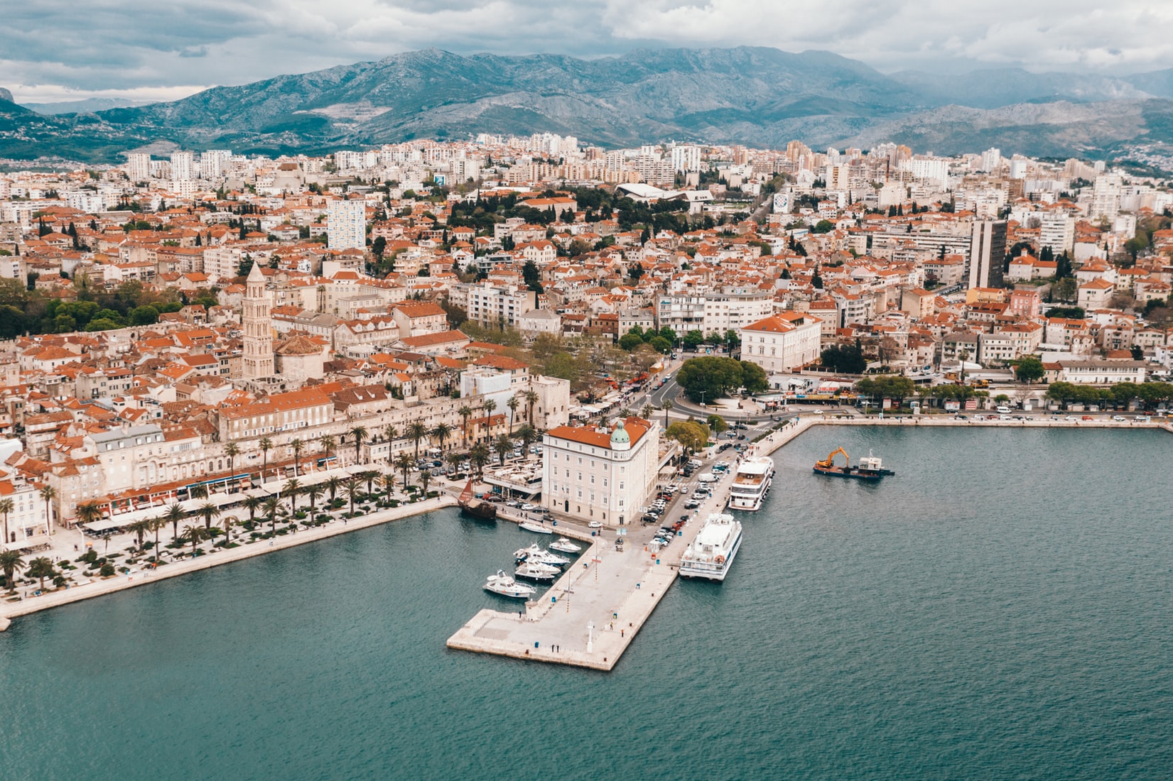 Vista aerea di Split, Croazia