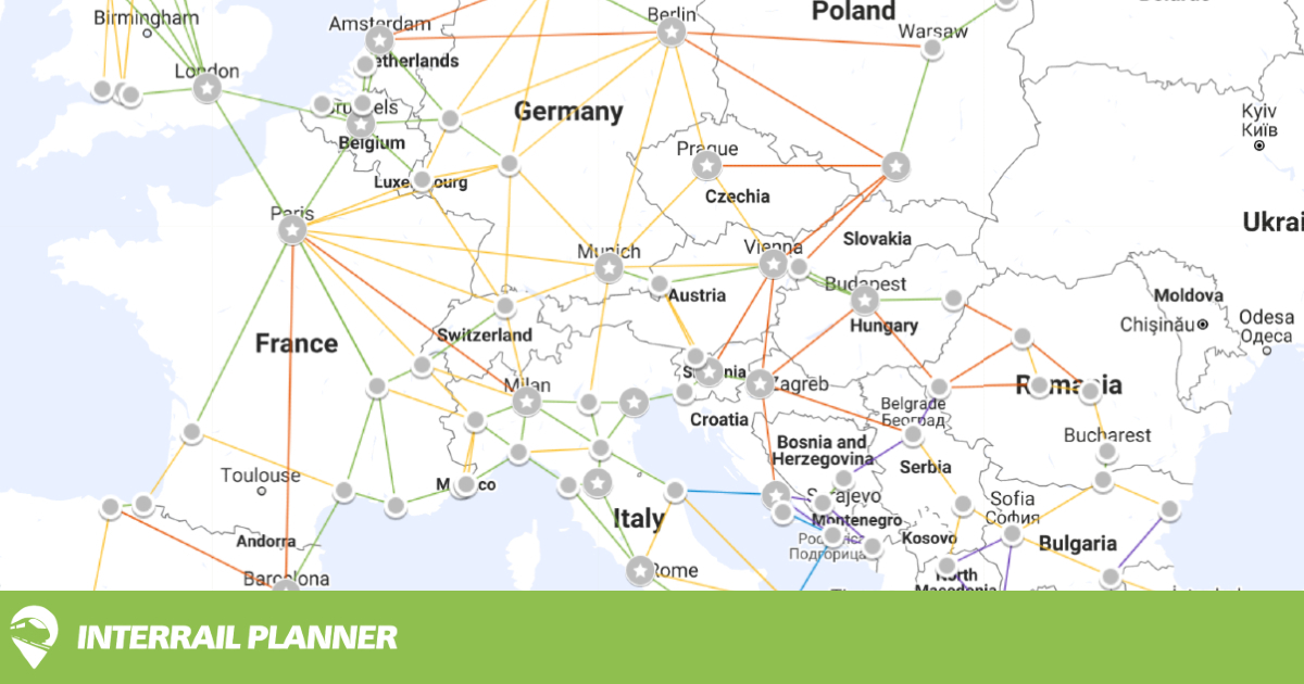 interrail karta Interrail Planner interrail karta